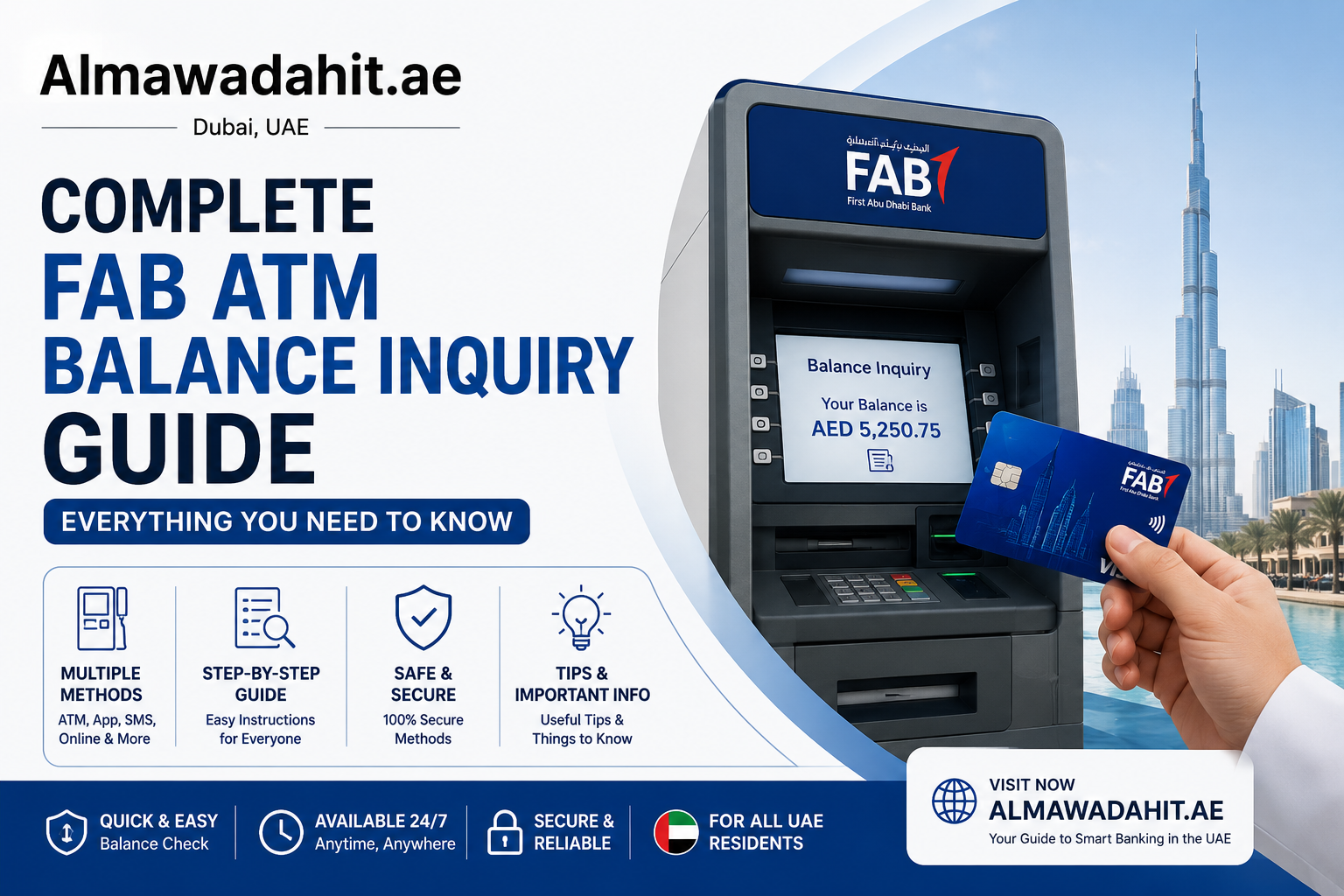 Complete FAB ATM Balance Inquiry Guide in the UAE