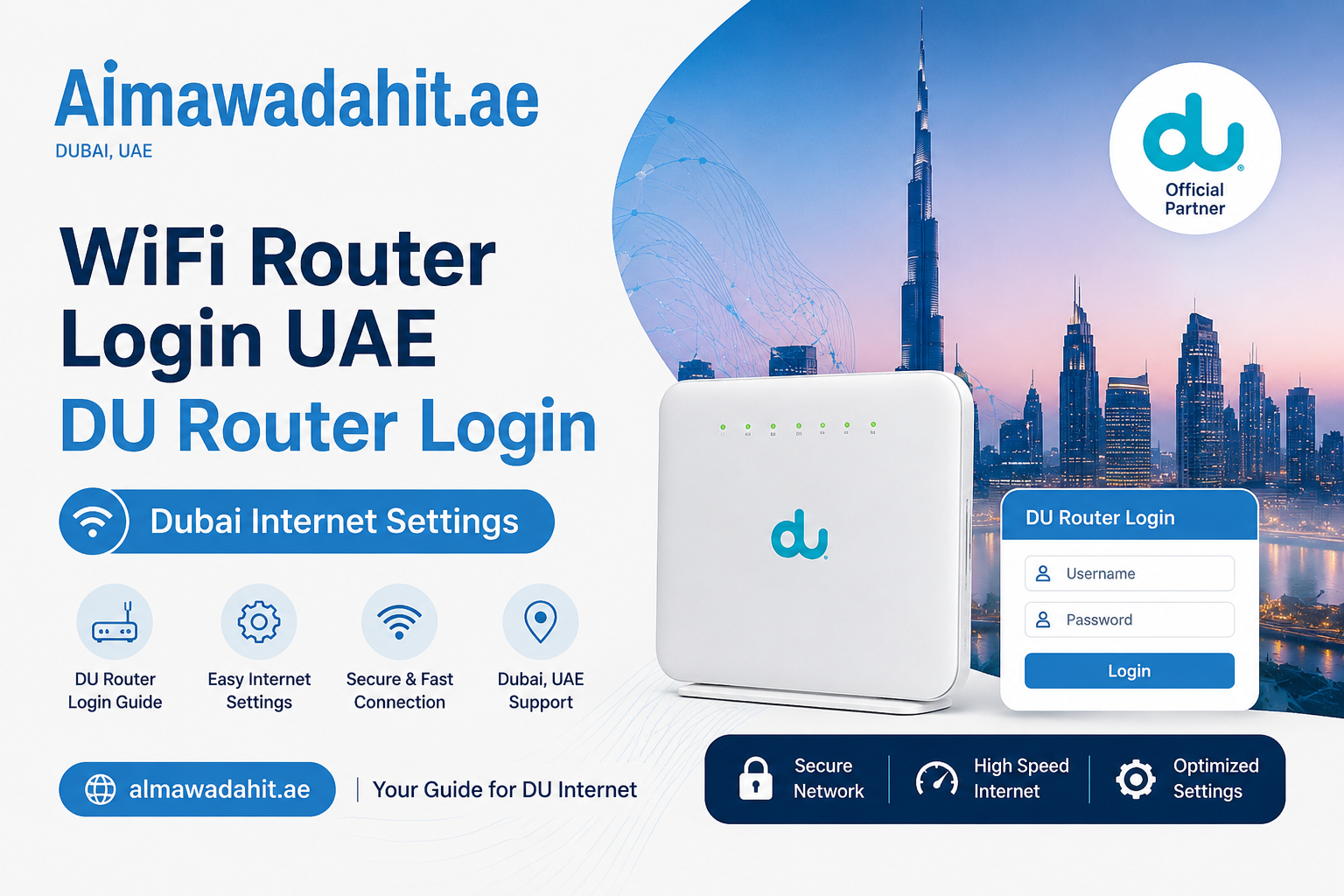 WiFi Router Login UAE DU Router Login Dubai Internet Settings