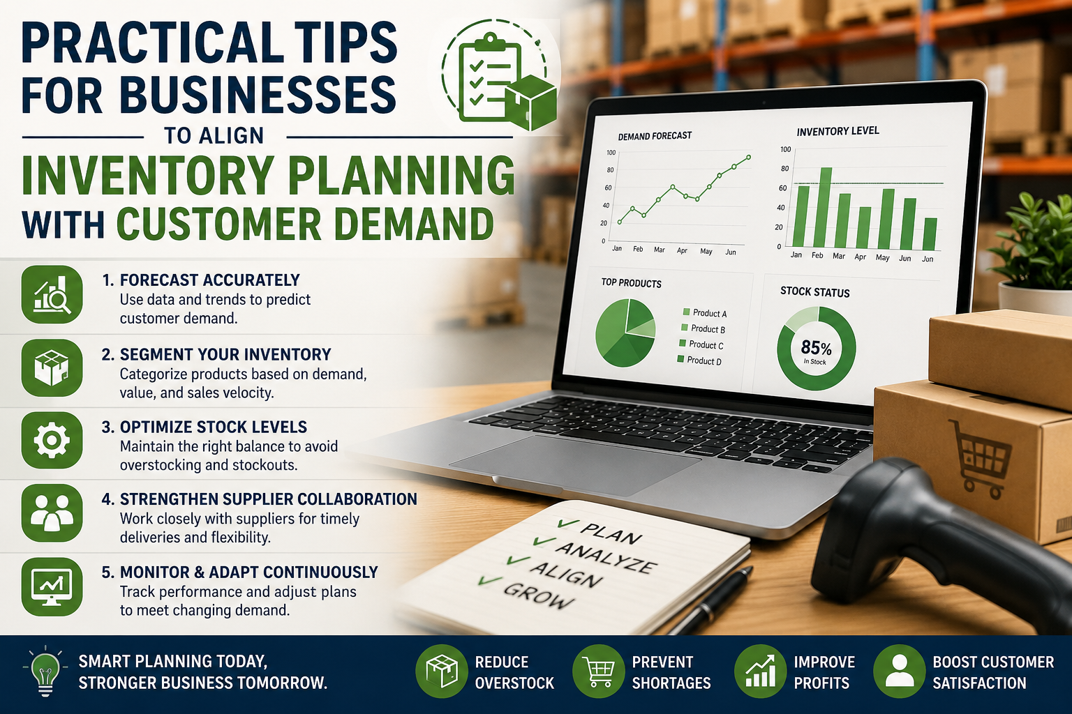 Practical Tips for Businesses to Align Inventory Planning with Customer Demand