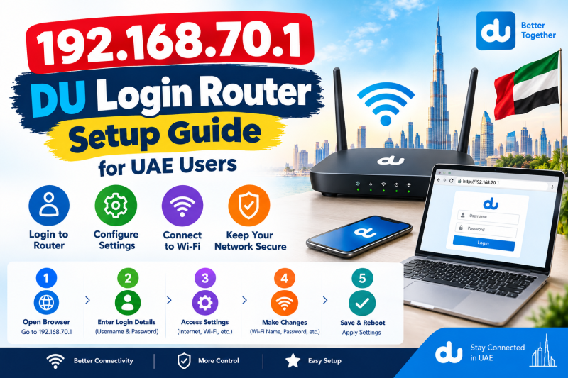 192.168.70.1 DU Login Router Setup Guide for UAE Users